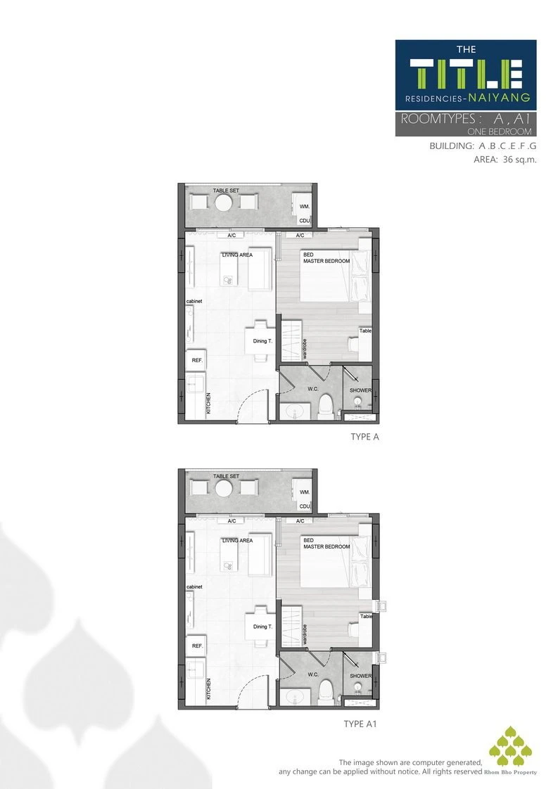 Тип A / A1, 36 m²